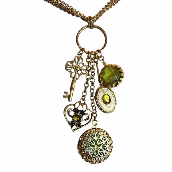 ROBERT ROSE Green Locket Necklace - Picture 2 of 6